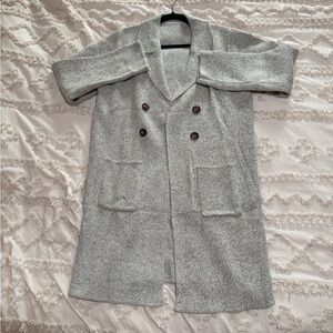 Gray Double-Breasted Coat